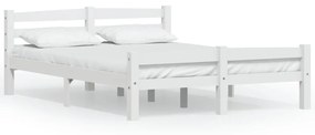 322070 vidaXL Cadru de pat, alb, 120x200 cm, lemn masiv de pin