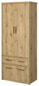 Dulap de haine Andra 4D1S/40 (Stejar artisan). 1052752