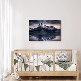 Tablou lacul cu munte (90x60 cm)