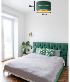 Plafonieră Duolla DUO 1xE27/40W/230V d. 40 cm verde/auriu