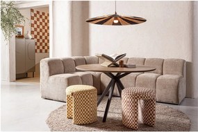 Scaun tip taburet galben tapițat Charlie – WOOOD