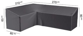 Husa mobilier gradina AeroCover pentru coltar, 270x210x85x65/90 cm, forma L, stanga, antracit