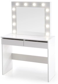 Masă de toaletă Hollywood modernă cu iluminare 94 cm - Alb