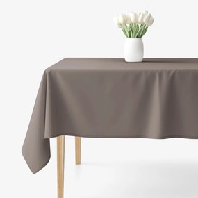 Goldea față de masă decorativă rongo deluxe - gri-maro cu luciu satinat 140 x 220 cm