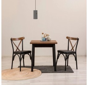 Set mobilier sufragerie Duvasa 12 (negru) (pentru 2 persoane). 1095033