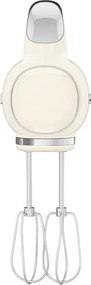 Mixer manual SMEG 50's Style HMF01CREU, 250 W, 9 viteze, Functie Turbo, Afisaj LED, Timer, Accesorii, Crem