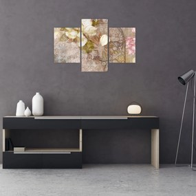 Tablou - Ornament de flori (90x60 cm)