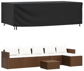 3196422 vidaXL Huse mobilier grădină 2 buc negru 300x140x90cm impermeabil 420D