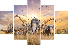 Tablou - Animae din Africa (150x105 cm)