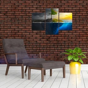 Tablou reprezentând două părți (90x60 cm)
