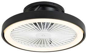 Ventilator de tavan inteligent negru cu LED cu telecomandă - Dave