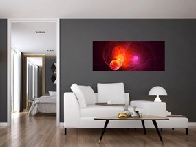 Tabloul modern cu abstracțiune roz (120x50 cm)