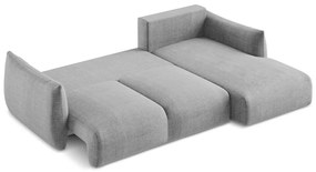 Colțar gri deschis extensibil (cu colț pe partea dreaptă/cu șezlong) Leila – Makamii