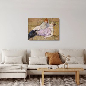 Tablou pe sticlă - Henri de Toulouse-Lautrec, The Sofa, reproducere (70x50 cm)