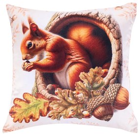 Set de 3 fețe pernuțe ANIMALE DE PĂDURE 45 x 45 cm