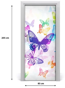 Autocolante pentru usi fluturi colorat