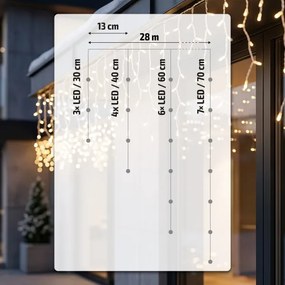 BRILAGI - LED de exterior ghirlandă de Crăciun 1080xLED/8 funcții 33m IP44 alb cald țurțuri