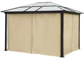 Outsunny Pavilion de Lux din Aluminiu Cort pentru Gradina 3x3.6x2.65m