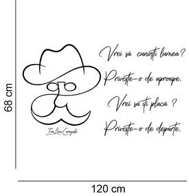 Sticker perete citat Ion Luca Caragiale