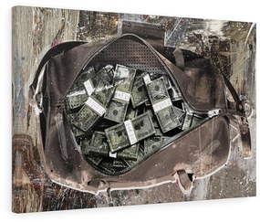 Tablou canvas Dollar Bag 1 120x80 cm