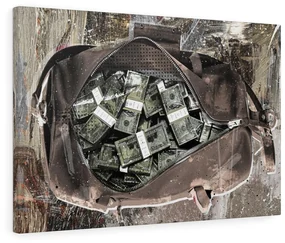 Tablou canvas Dollar Bag 1 60x40 cm