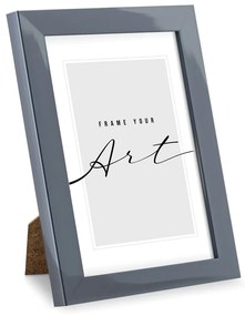 Ramă foto gri din plastic 19x25 cm