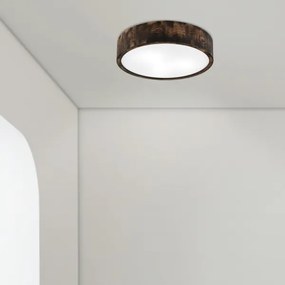 Plafonieră baie OAK SMOKY 3xE27/15W/230V IP54, 37,5 cm, stejar maro