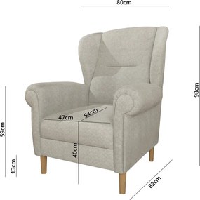 Fotoliu bej wing Swan – Ropez