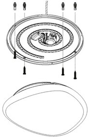 Eglo 98228 - Plafonieră LED dimabilă SILERAS-A LED/36W/230V, Ø60 cm + telecomandă