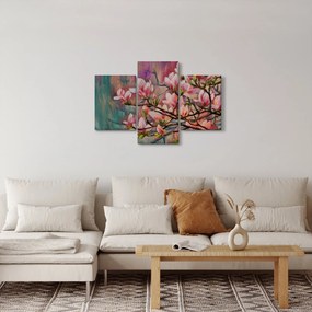 Tablou - Pictură în ulei, Sakura în floare (90x60 cm)