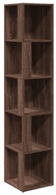816028 vidaXL Dulap colțar, stejar maro, 33x33x164,5 cm, lemn prelucrat