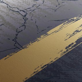 Tablou - Albastru și aur abstracție N⁰1 (120x50 cm)
