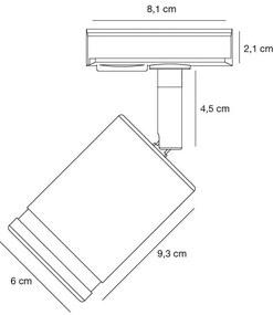 Accesoriu, Spot directionabil Rondie negru, pentru sina Nordlux Link