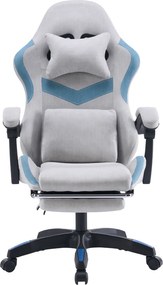 Scaun de birou/gaming, gri/albastru, ZODIA