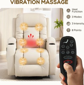 Homcom Fotoliu Relax – Rabatabil cu Masaj &amp; incalzire | Aosom Romania