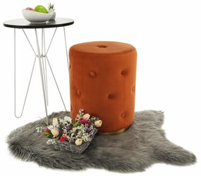 Taburet, catifea Velvet teracotă/vopsea aurie, BEKEN
