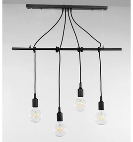 Lustră pe cablu ONLI WIRE 4xE27/15W/230V negru