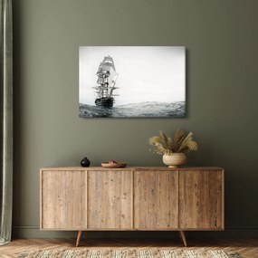 Tablou - O navă care navighează pe ocean (90x60 cm)