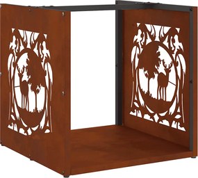 vidaXL Suport pentru lemne de foc 40x40x40 cm Oțel pentru intemperii