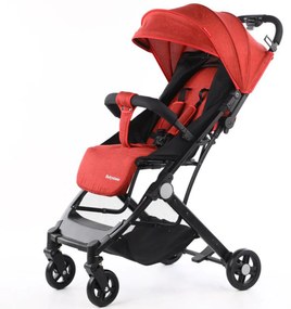 Carucior sport pentru copii, pliere compacta pentru avion cu sistem tip troller - CPC-28-rosu