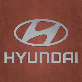 DUBLEZ | Sigla din lemn pentru perete a mașinii - Hyundai