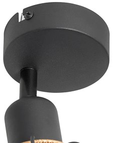 Plafoniera de design neagră cu auriu - Noud