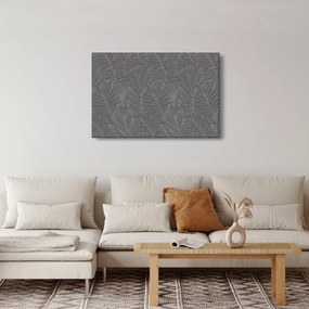 Tablou - Frunze de palmier gri (90x60 cm)