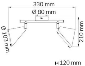 Spot Wofi 10158 GLORIA 2xE14/28W/230V