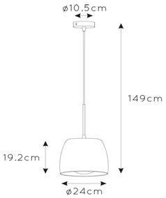 Lustră pe cablu NOLAN 1xE27/60W/230V neagră Lucide 30488/01/30