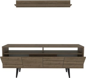 Mobilier living OLA, nuc/negru, PAL melaminat, 2 piese