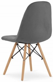 Reducere Scaun de masa din catifea gri DUMO calitate II.