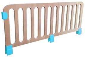 Paravan protectie tip grilaj din lemn pentru paturi copii - Bleu