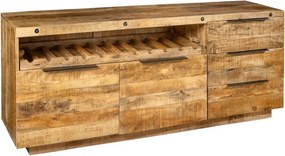 Bufet cu spatiu pentru sticle design industrial IRON CRAFT 175cm