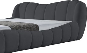 Pat dormitor dumonde, tapitat gri Royal 180x200 cm